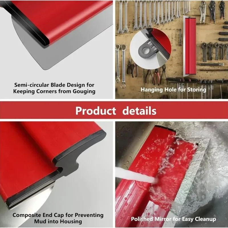 Drywall Smooth Trowel Brush Flexible Blade Wall Material Tool For Spray Paint And Putty Finishing 3