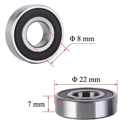 10Pcs Ball Bearings Double Shielded Miniature Deep Groove Bearings For Skateboards Inline Skate Ele 1