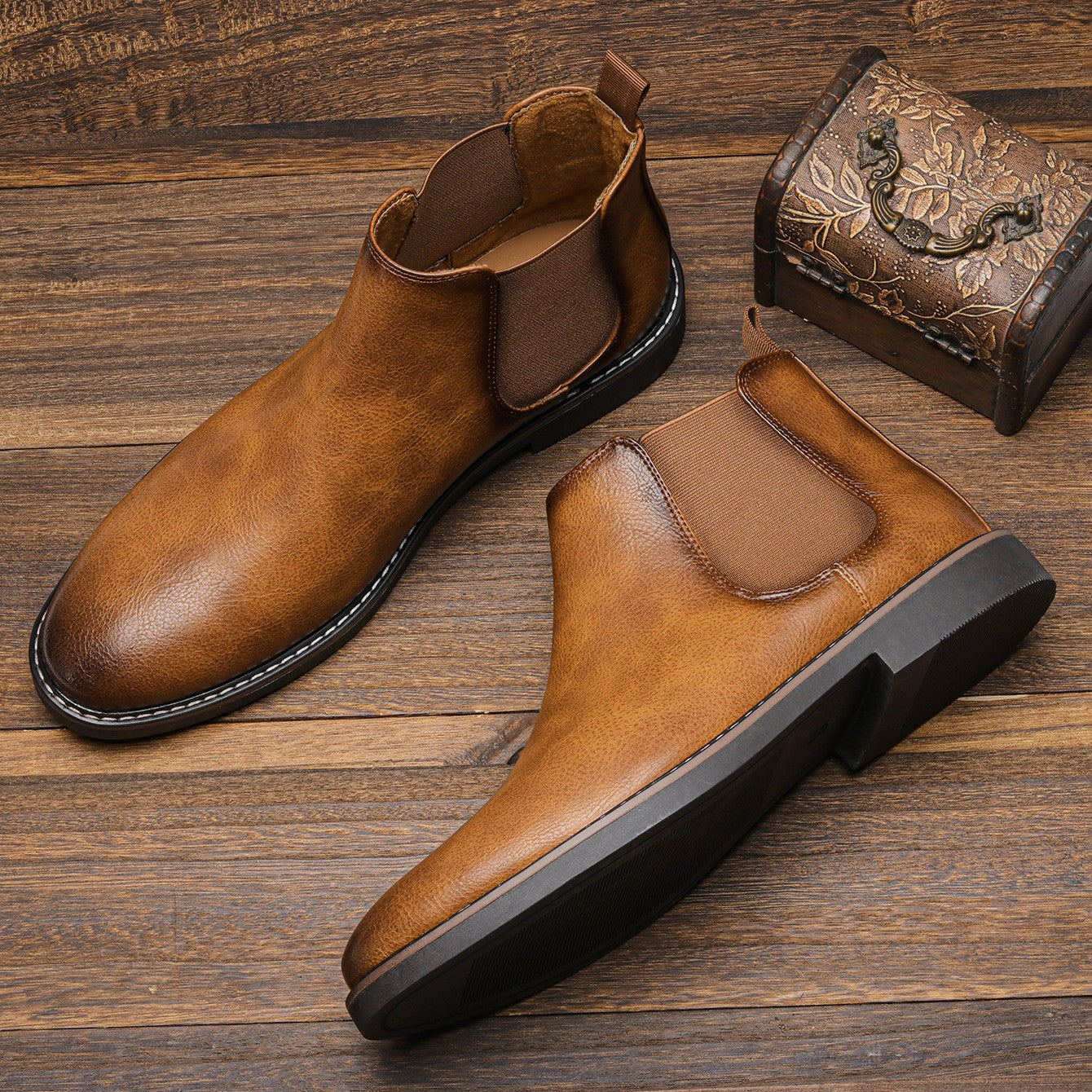 Classic Leather Chelsea Boots for Men Comfortable & Stylish Ankle Boots for Smart Casual & Winter Wear