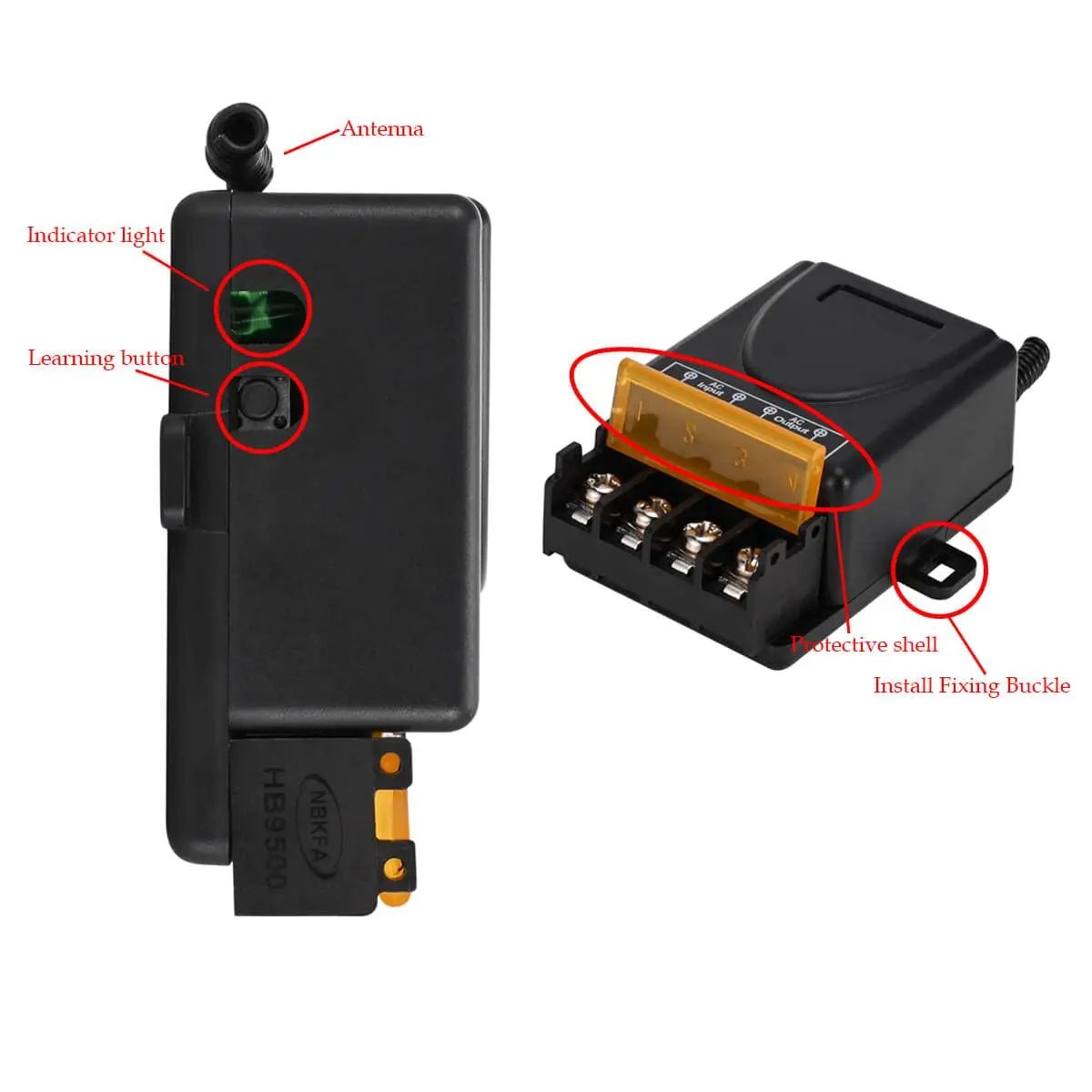 RF Wireless Remote Control Switch Relay For AC Ideal For Lights Lamps Water Pumps And Door Access S 3