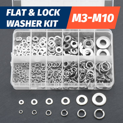 Premium Washer KitStainless Steel Lock  Flat Washers M3M10All Purpose Hardware Set For Metalworking 2