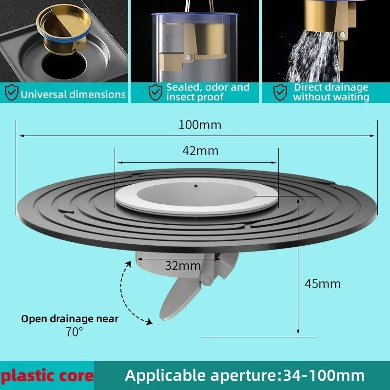 Bathroom Drain Sink Strainer Brass Floor Drain Core Fast Drainage Odor  Insect Proof Shower Backflo 8