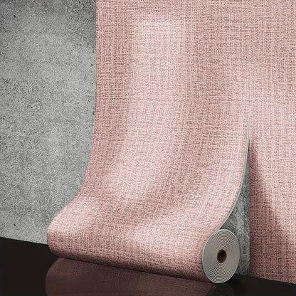 Linen 3D Foam SelfAdhesive PVC Wallpaper Thickened Waterproof Solid Color Wall Stickers For Home Re 9