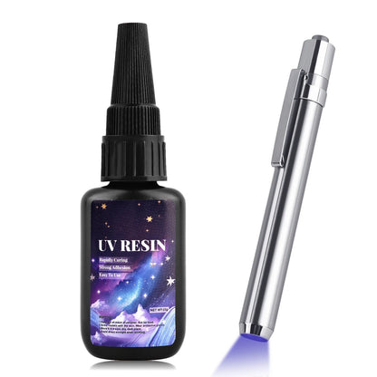 UV Bonding & Welding Glue Kit, Super Bonding UV Glue with UV Light Pen, Quick-Drying Adhesive for Glass, Metal, Wood