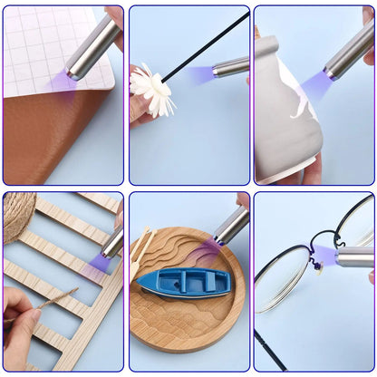 UV Bonding  Welding Glue Kit Super Bonding UV Glue With UV Light Pen QuickDrying Adhesive For Glass 5