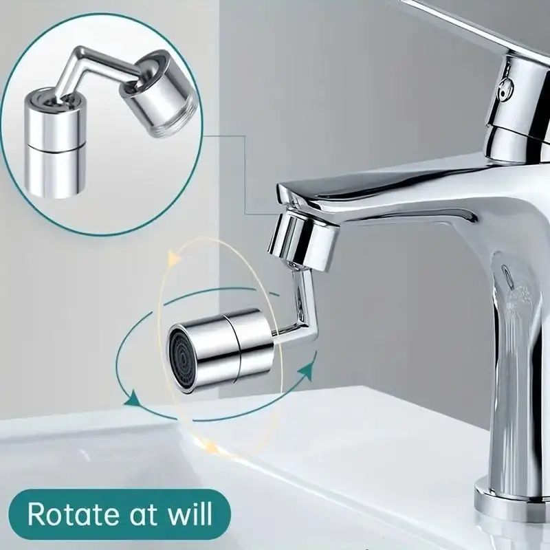 Universal Rotating Faucet Extender Adapter SplashProof Single Mode Bubbler Nozzle For Kitchen  Bath 1