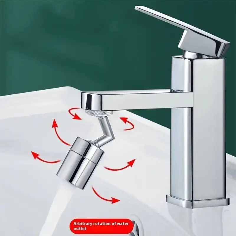 Universal Rotating Faucet Extender Adapter SplashProof Single Mode Bubbler Nozzle For Kitchen  Bath 2