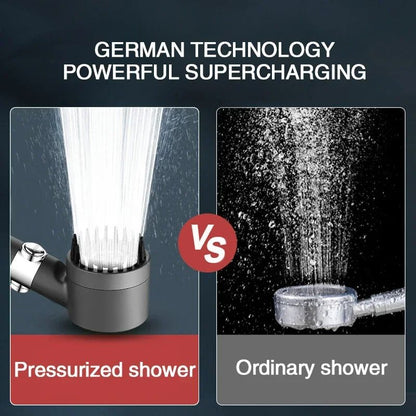 High Pressurized Filter Shower Head Adjustable Spray With Massage Brush Rain Faucet Water Saving Ba