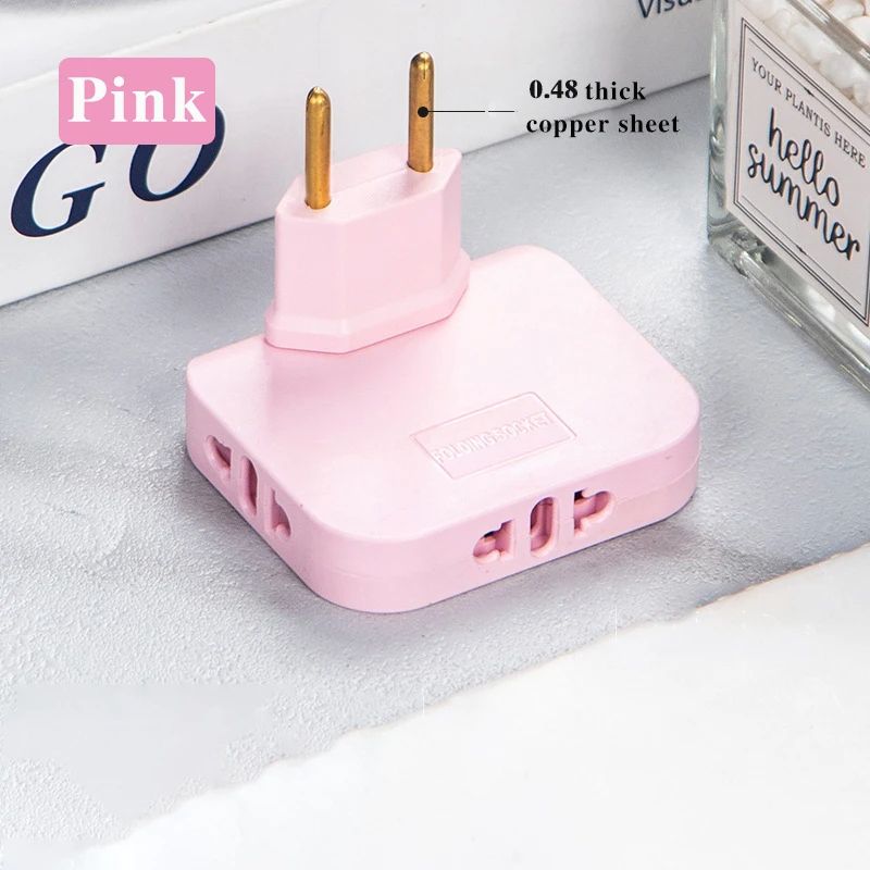 Plug 180 Rotatable Socket Adapter 3in1 US Extension Plug With Dual USB Ports MultiPlug Mini Wireles 4