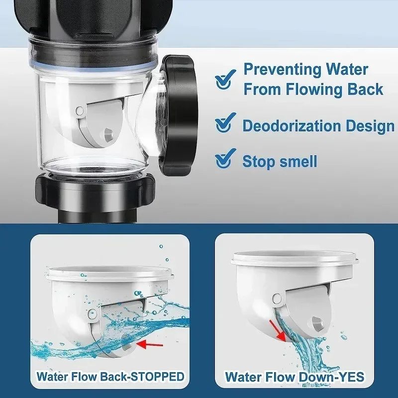 Retractable FlipTop Sink Drain With Deodorizing Filter Flexible Downspout For Bathroom  Kitchen Ant 2