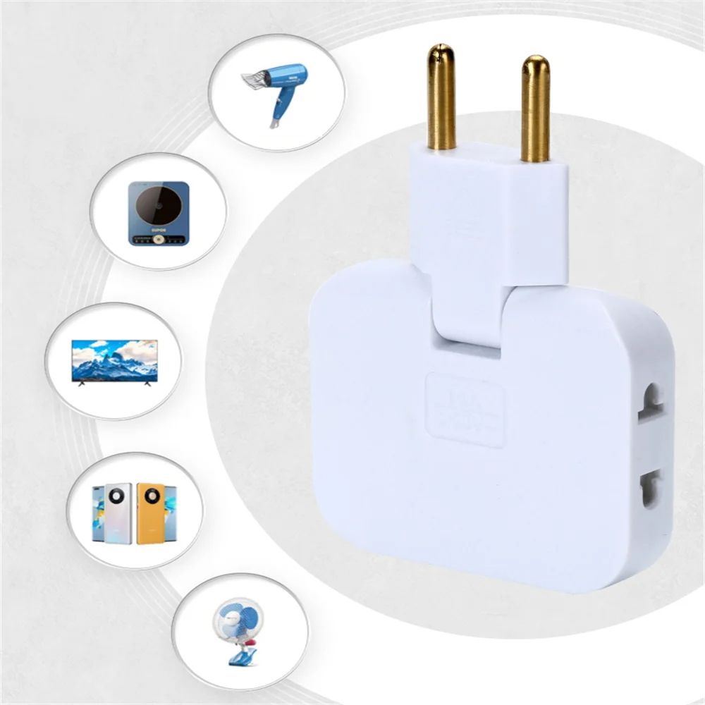 Plug 180 Rotatable Socket Adapter 3in1 US Extension Plug With Dual USB Ports MultiPlug Mini Wireles 1
