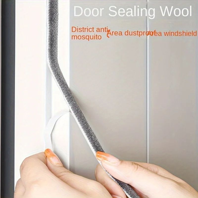 SelfAdhesive Weather Stripping Brush Windproof Dustproof Sound Insulation Seal For Doors  Windows 2