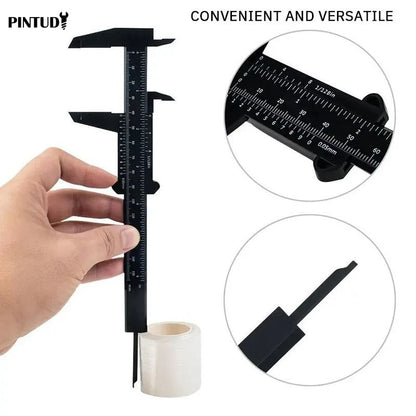 Digital Vernier Caliper Plastic Measuring Tool Mini Text Play Caliper For Students DIY Woodworking  2