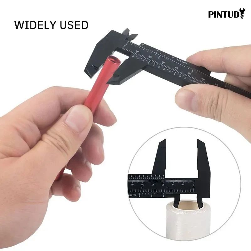 Digital Vernier Caliper Plastic Measuring Tool Mini Text Play Caliper For Students DIY Woodworking  3