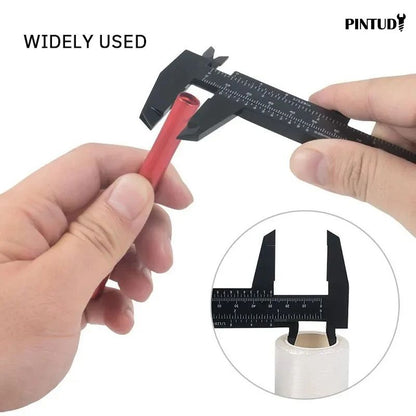Digital Vernier Caliper Plastic Measuring Tool Mini Text Play Caliper For Students DIY Woodworking  3