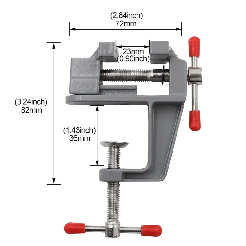 Small 35 Aluminum Miniature Bench Vise Table Clamp Tool for Jewelry  Hobby Work