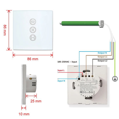 Smart WiFi Curtain Switch Smart Life Roller Shutter Electric Motor Compatible With Google Home  Ale 4