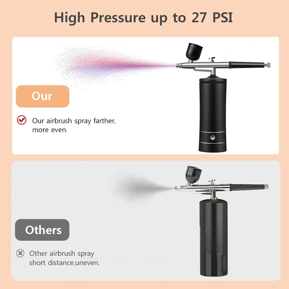 Airbrush Nail Art Painting Kit With Compressor Mini Portable Airbrush Gun Set 5