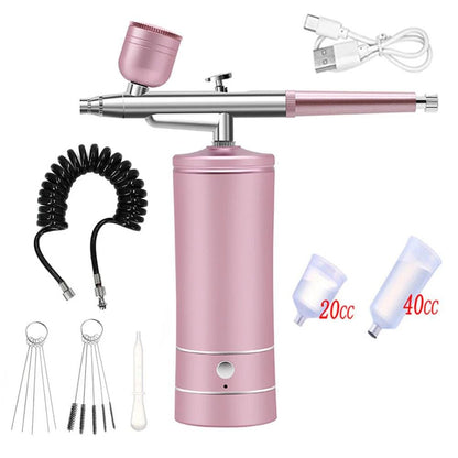Airbrush Nail Art Painting Kit With Compressor Mini Portable Airbrush Gun Set 7