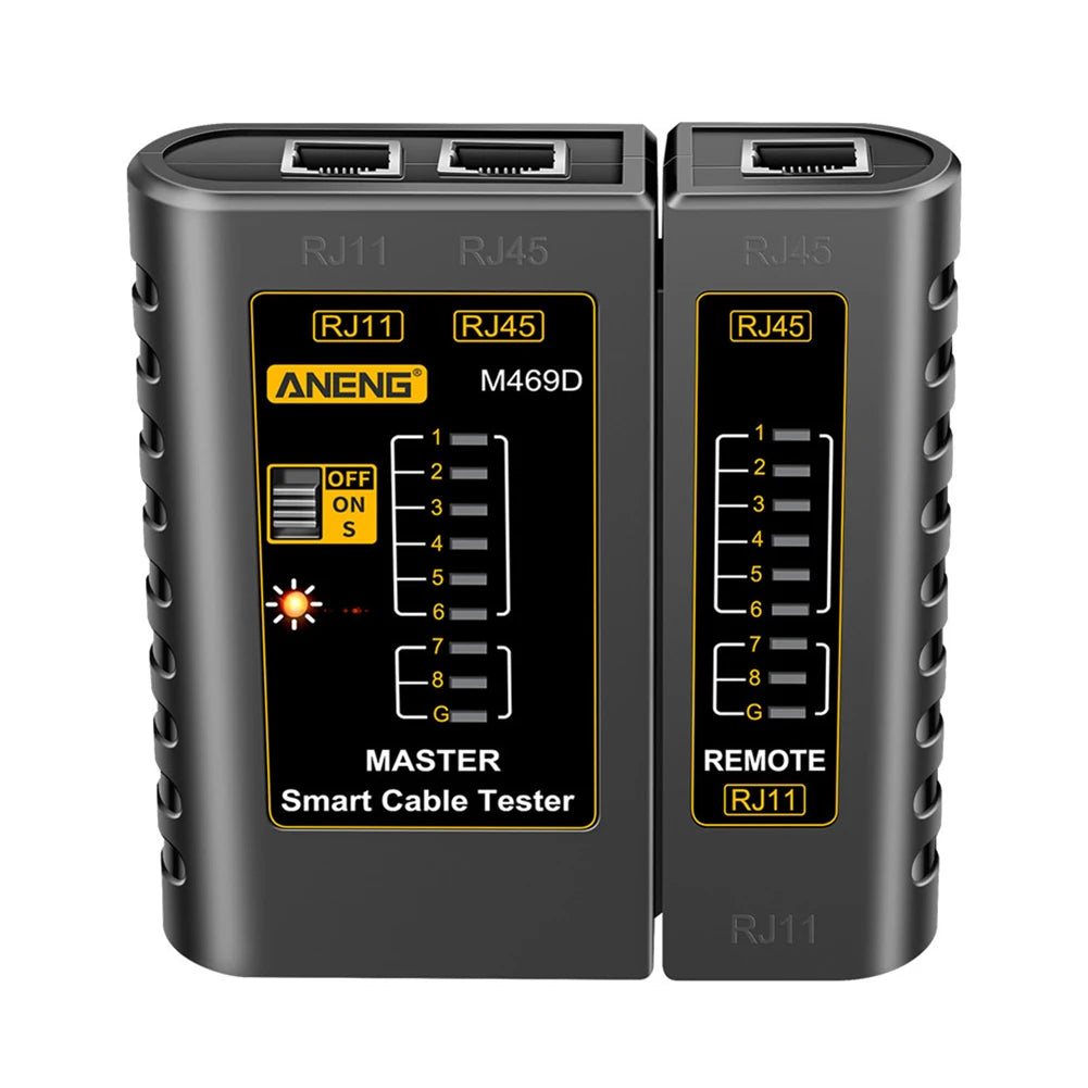 M469D LAN Cable Tester for RJ45/RJ11, Network Line Tracker & Diagnostic Tool