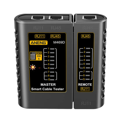 M469D LAN Cable Tester for RJ45/RJ11, Network Line Tracker & Diagnostic Tool