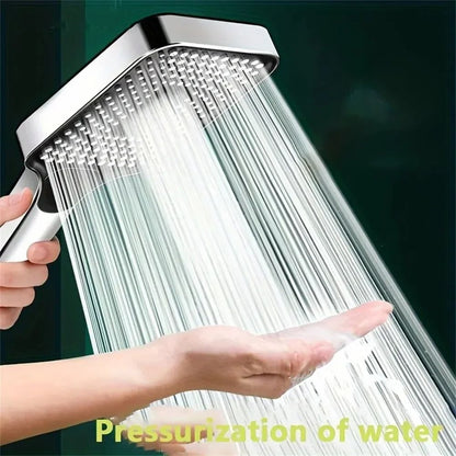 Adjustable Shower Head 3 Mode Rainfall Shower High Pressure Water Saving Large Flow Showerhead For  2