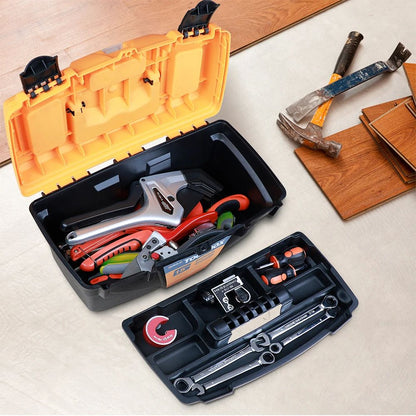 AIRAJ Hardware Toolbox Set Durable Plastic Thick Combination Suitcase For Electricians Carpenters   1