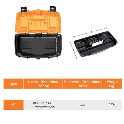 AIRAJ Hardware Toolbox Set Durable Plastic Thick Combination Suitcase For Electricians Carpenters   5