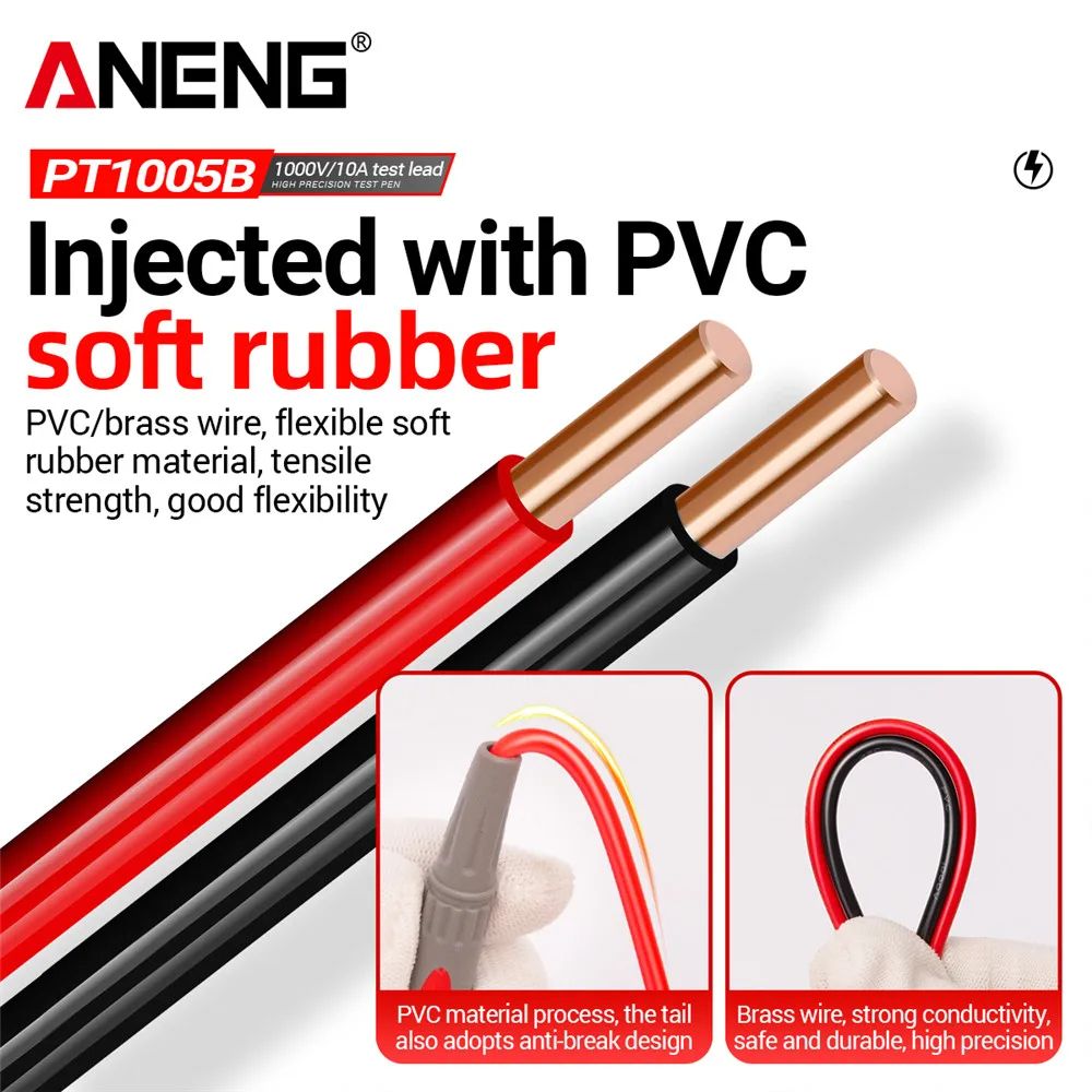 Digital Multimeter Probe Test Leads Universal Needle Tip Pen Cable Wire For Multi Meter Tester Kit 2
