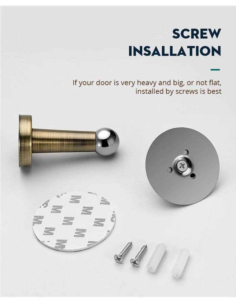 Magnetic Stainless Steel Door Stopper WindProof NoDrill Wall  Floor Mount Door Holder HeavyDuty Doo 2