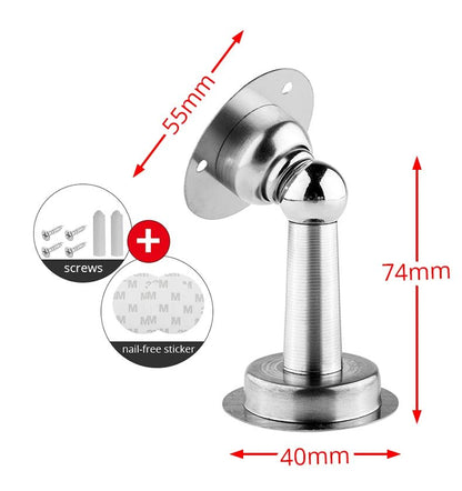 Magnetic Stainless Steel Door Stopper WindProof NoDrill Wall  Floor Mount Door Holder HeavyDuty Doo 5