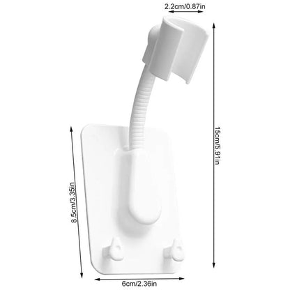 Shower Head Holder  Adjustable SelfAdhesive Wall Mount Bracket Universal Handheld Showerhead Stand  5