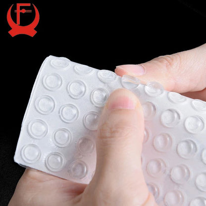 Grain Silicon Door Stops Pad – Transparent Self-Adhesive Rubber Bumpers for Kitchen Cabinets, Furniture, and Hardware