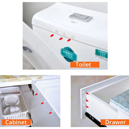 Grain Silicon Door Stops Pad  Transparent SelfAdhesive Rubber Bumpers For Kitchen Cabinets Furnitur 2