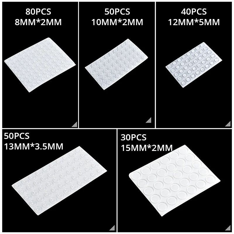 Grain Silicon Door Stops Pad  Transparent SelfAdhesive Rubber Bumpers For Kitchen Cabinets Furnitur 5