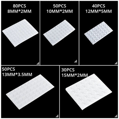 Grain Silicon Door Stops Pad  Transparent SelfAdhesive Rubber Bumpers For Kitchen Cabinets Furnitur 5
