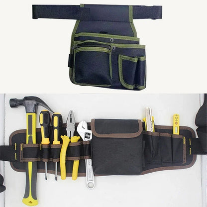 Heavy-Duty Electrician Tool Storage Pouch, Multifunctional Waist Belt Bag for Hardware, Wrench & Drill Tools