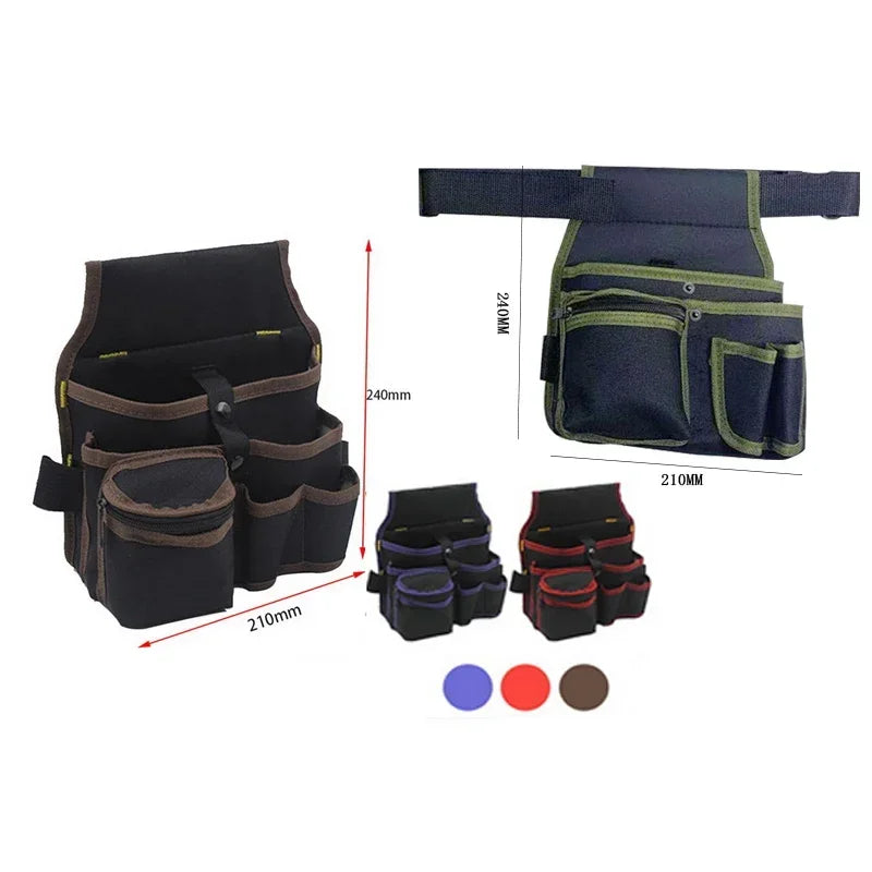 HeavyDuty Electrician Tool Storage Pouch Multifunctional Waist Belt Bag For Hardware Wrench  Drill  5