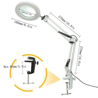 Magnifying Glass With Light USB Powered 3Color LED Magnifier For Soldering Iron Repair Skincare Cra