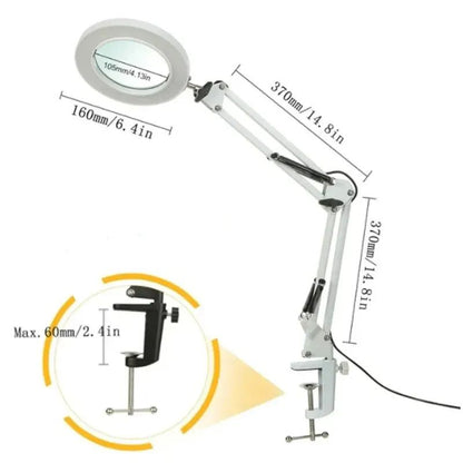 Magnifying Glass With Light USB Powered 3Color LED Magnifier For Soldering Iron Repair Skincare Cra