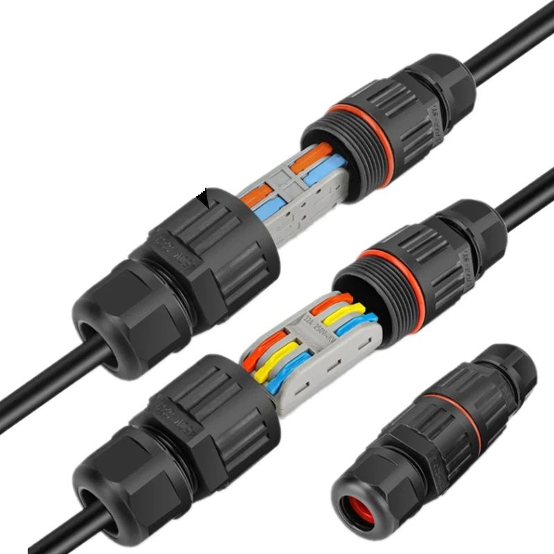 Outdoor Waterproof Connector, Pin Solderless Quick Wire Joint for LED Lamp Wiring and Rainproof Terminal Applications