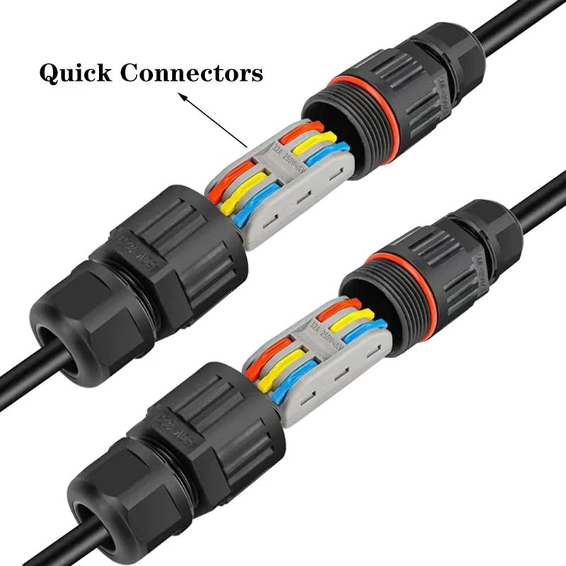 Outdoor Waterproof Connector Pin Solderless Quick Wire Joint For LED Lamp Wiring And Rainproof Term 5