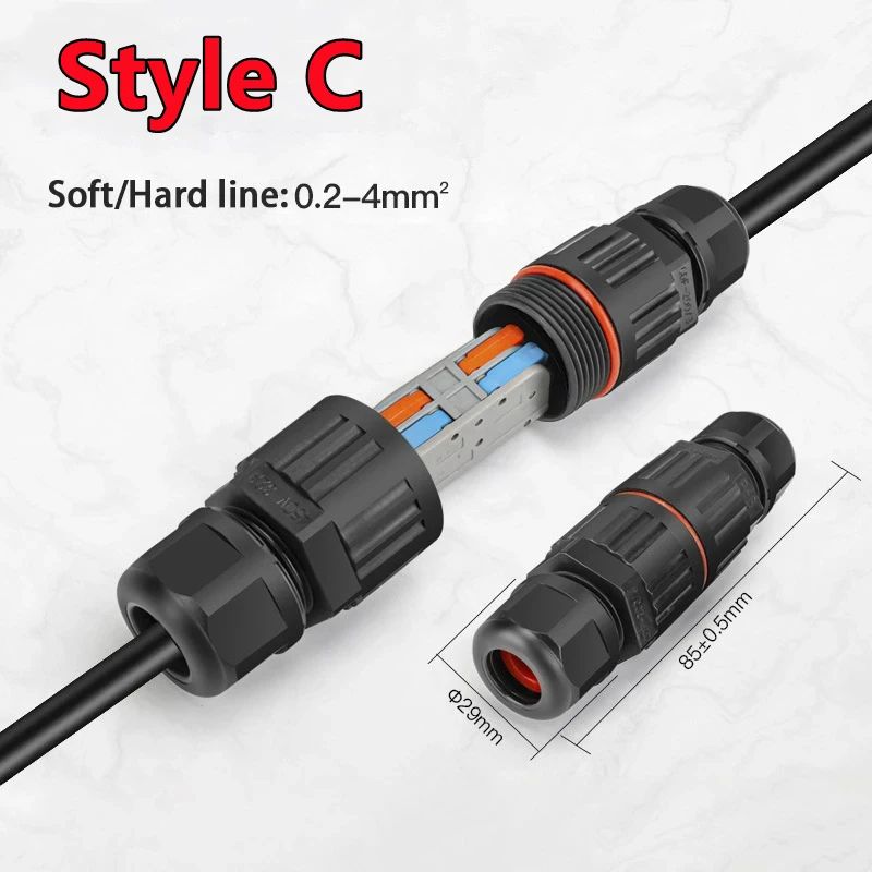 Outdoor Waterproof Connector Pin Solderless Quick Wire Joint For LED Lamp Wiring And Rainproof Term 8