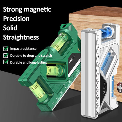 Mini Magnetic Pocket Level Gauge HighPrecision Horizontal  Vertical Protractor Ruler 1