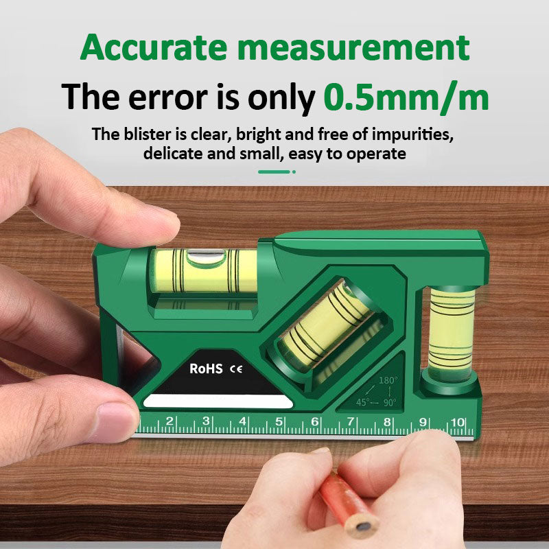 Mini Magnetic Pocket Level Gauge HighPrecision Horizontal  Vertical Protractor Ruler 3