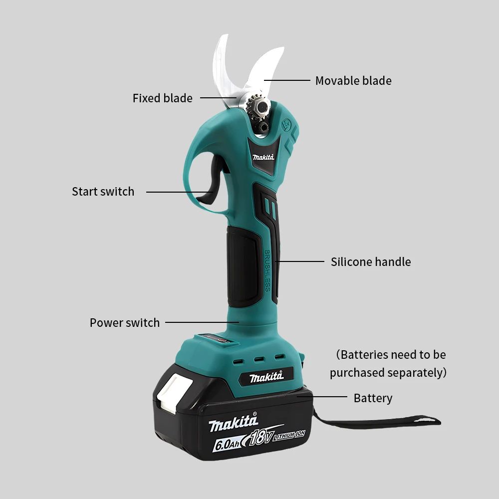 Professional Cordless Pruning Shears Electric Garden Cutter Wireless Electrician Scissors 5