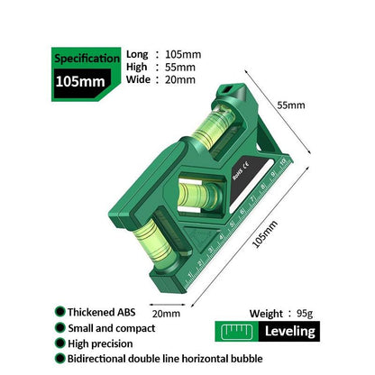 Mini Magnetic Pocket Level Gauge HighPrecision Horizontal  Vertical Protractor Ruler 6