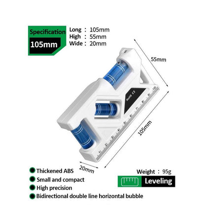 Mini Magnetic Pocket Level Gauge HighPrecision Horizontal  Vertical Protractor Ruler 5