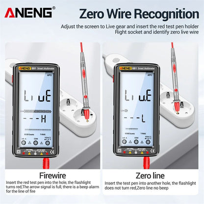 Digital Multimeter Rechargeable True RMS Voltage  Current Tester With LCD Display And NonContact Vo