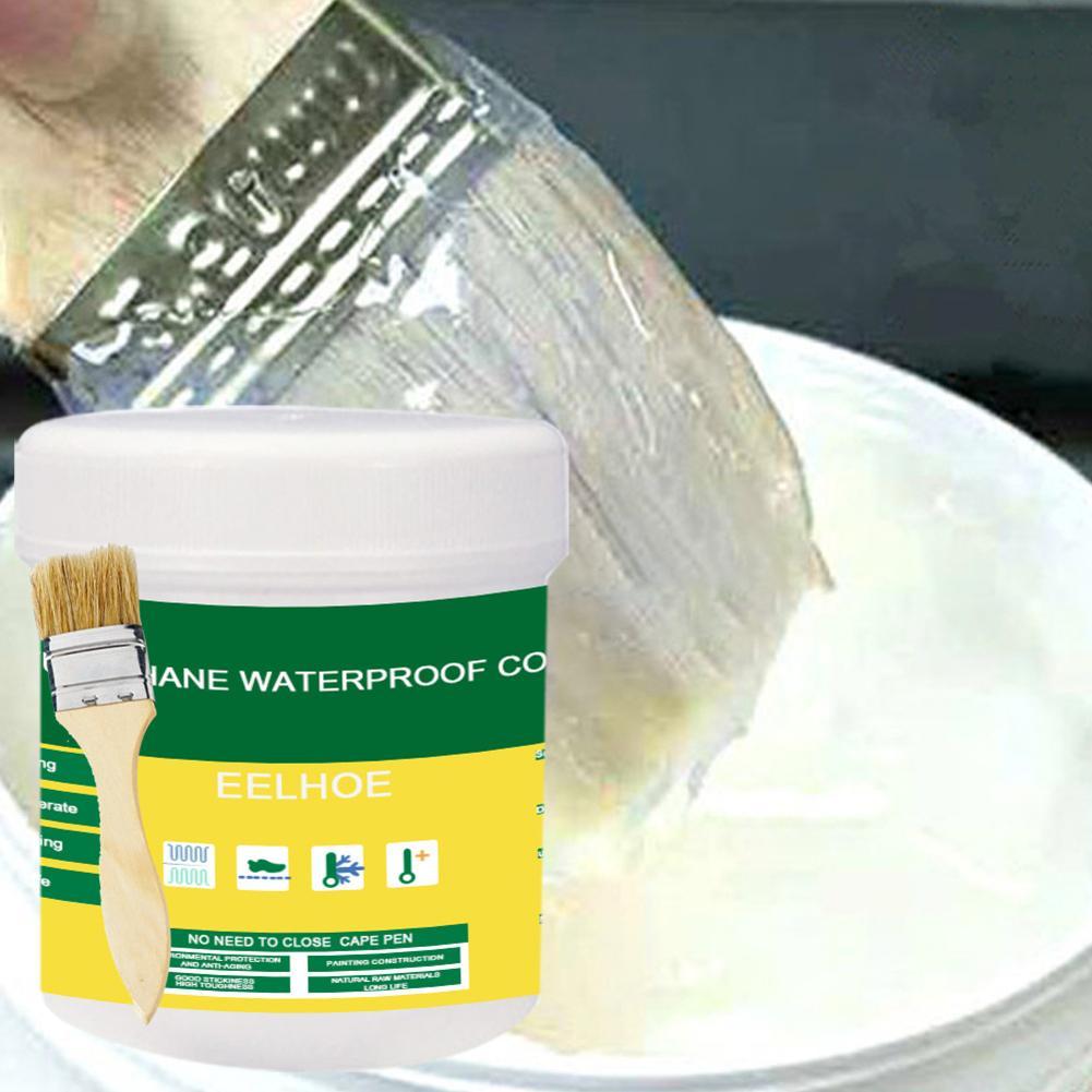 30-300g Transparent Waterproof Coating Sealant Agent with Brush, Invisible Paste Glue for Roof & Bathroom Repairs